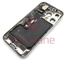 iPhone 14 Pro Back / Battery Cover + Small Parts - Silver (Pulled - Grade C) (No Camera)