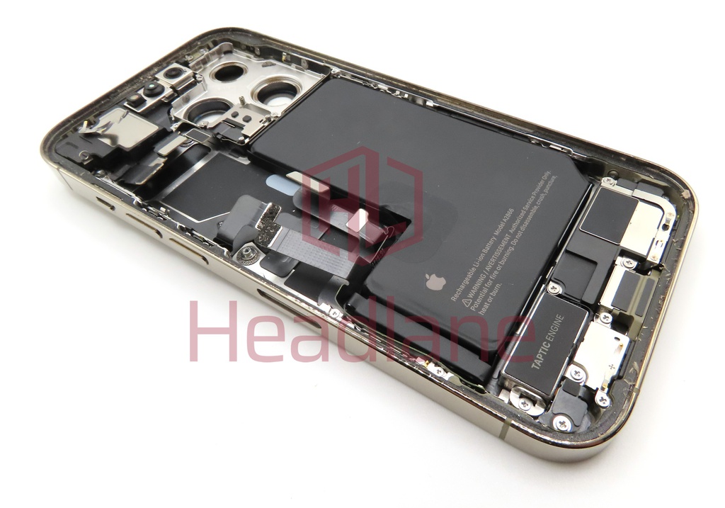 iPhone 14 Pro Back / Battery Cover + Small Parts - Gold (Pulled - Grade C) (No Camera)