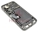 iPhone 15 Pro Back / Battery Cover + Small Parts - Black Titanium (Pulled - Grade B)
