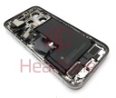 iPhone 15 Pro Back / Battery Cover + Small Parts - White Titanium (Pulled - Grade B) (No Camera)