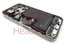 iPhone 15 Pro Back / Battery Cover + Small Parts - Natural Titanium (Pulled - Grade B) (No Camera)