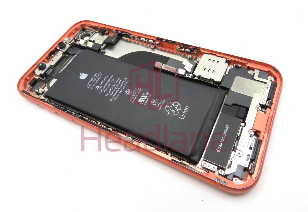 Apple iPhone XR Back / Battery Cover + Small Parts - Coral (Pulled - Grade C) (No Camera)
