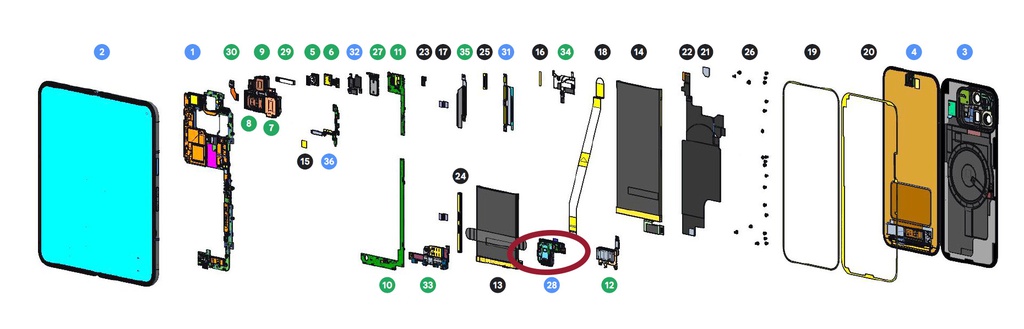 Google Pixel 10 Pro Fold Bottom Speaker Module