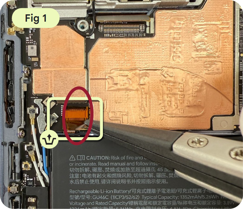 Google Pixel 10 Pro Fold Fingerprint Reader / Sensor Connector Kapton Tape