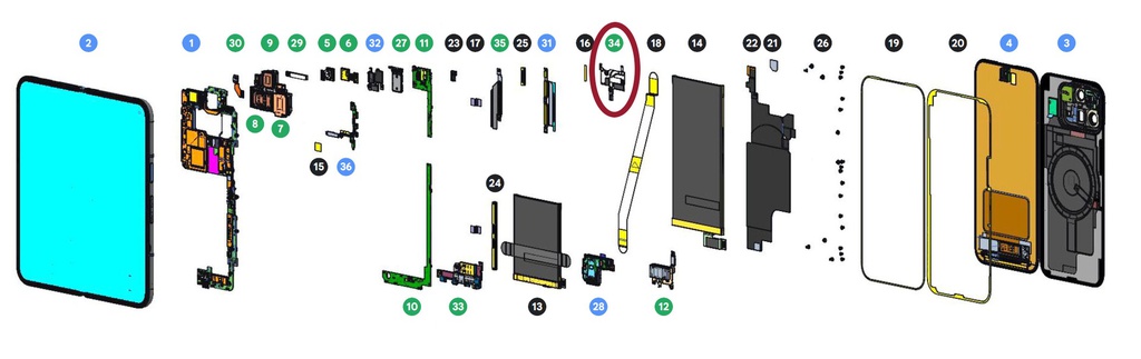 Google Pixel 10 Pro Fold mmWave Cowling