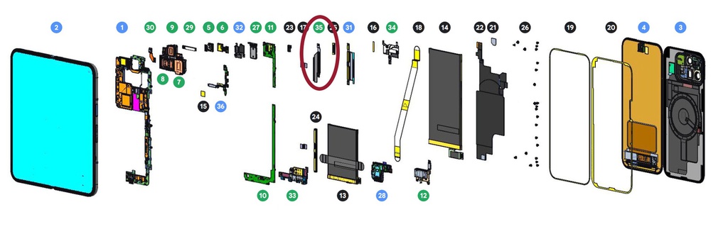 Google Pixel 10 Pro Fold Base Bridge Cowling