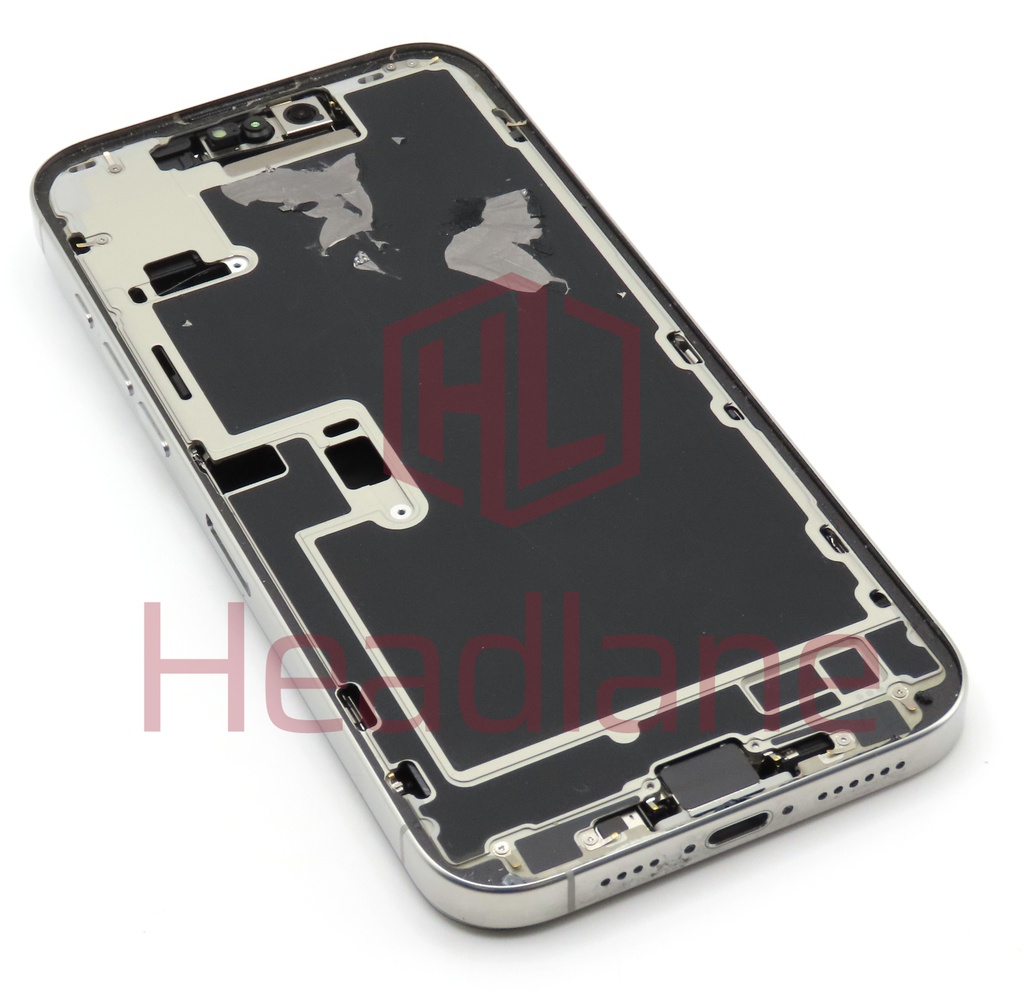 Apple iPhone 16 Pro Max Back / Battery Cover + Small Parts - White Titanium (Pulled - Grade B)