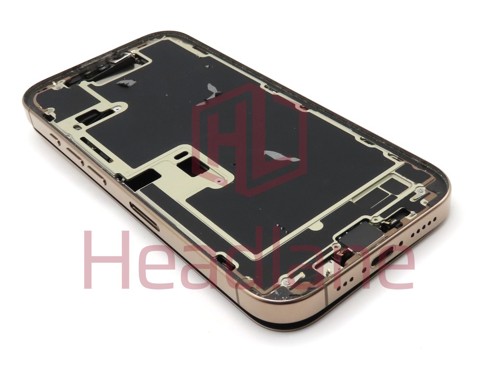 Apple iPhone 16 Pro Back / Battery Cover + Small Parts - Desert Titanium (Grade B)