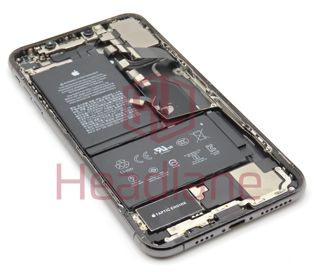 Apple iPhone XS Max Back / Battery Cover + Small Parts - Space Grey (Pulled - Grace C)
