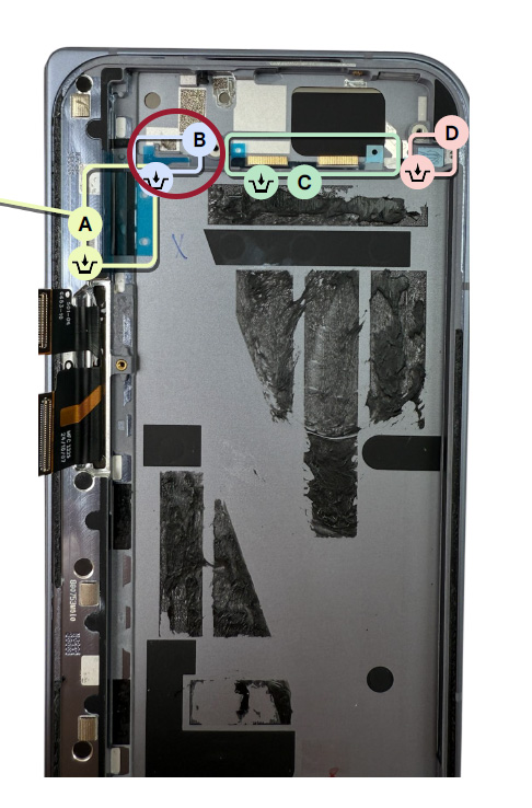 Google Pixel 10 Pro Fold Antenna 1 Adhesive / Sticker 3