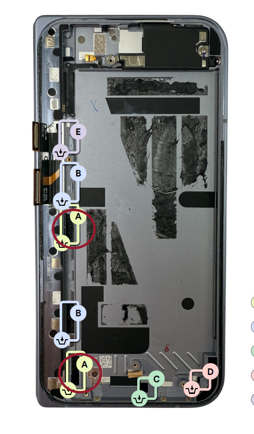 Google Pixel 10 Pro Fold Lower Board Adhesive / Sticker 2