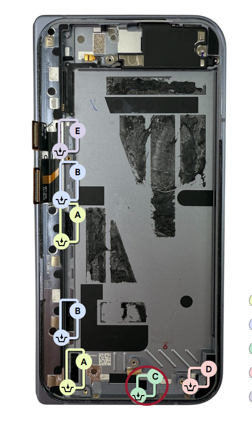Google Pixel 10 Pro Fold Lower Board Adhesive / Sticker 3