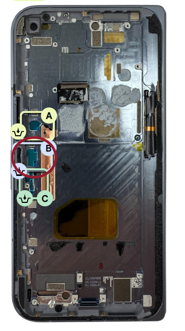 Google Pixel 10 Pro Fold Volume Button Flex Top Adhesive / Sticker