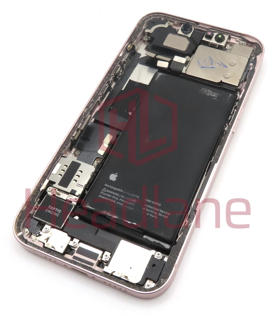 iPhone 13 Back / Battery Cover + Small Parts - Pink (Pulled - Grade B)