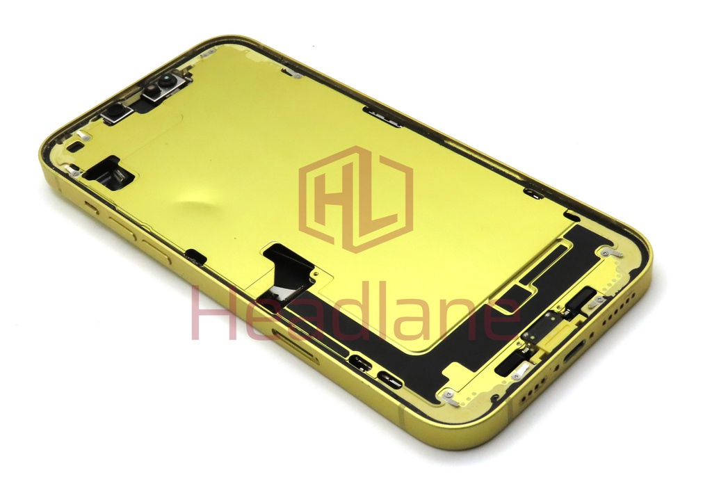 iPhone 14 Plus Back / Battery Cover + Small Parts - Yellow (Pulled - Grade C)