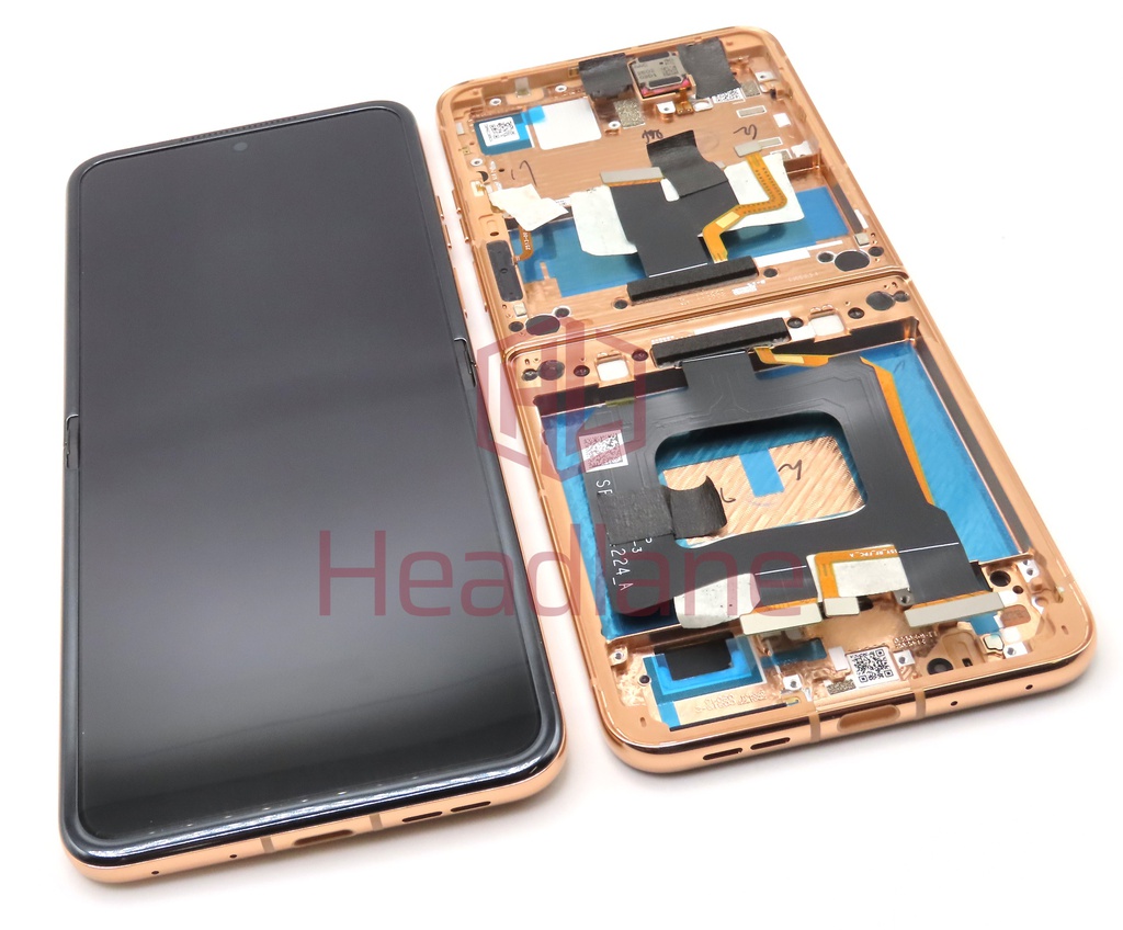 Motorola XT2451 Razr 50 Ultra Inner / Main LCD Display / Screen + Touch - Peach Fuzz