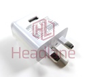 Samsung EP-TA20UWE USB-A Charger Head (UK 3 Pin) - White