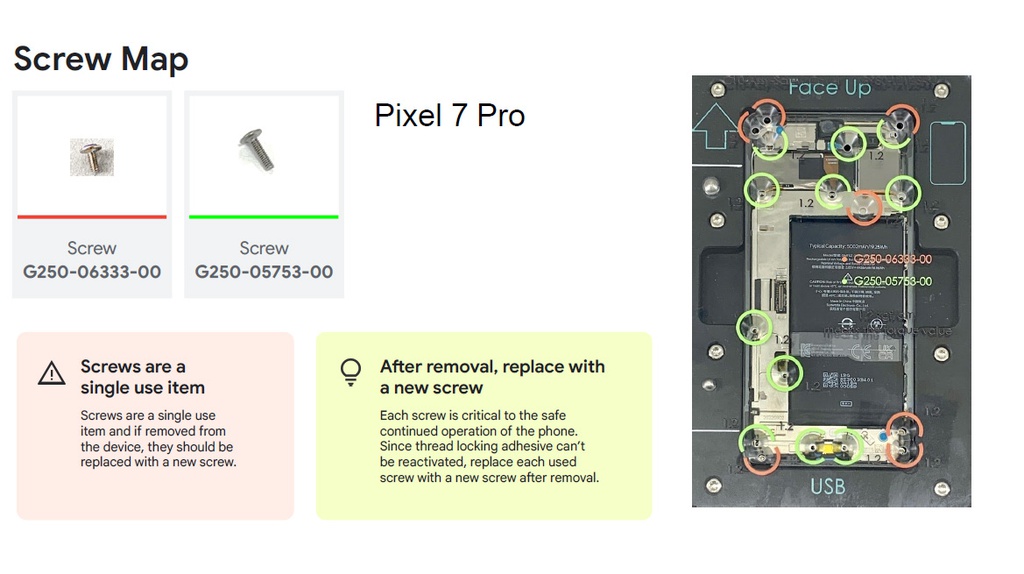 Google Pixel 6 Pro / Pixel 7 Pro / Pixel 7 Heatsink M1.2, 4.55L Screw