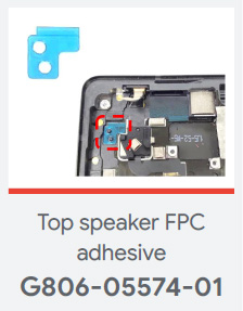 Google Pixel 6a Top Speaker Flex Adhesive / Sticker