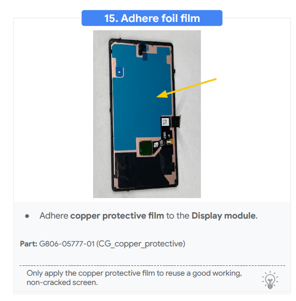 Google Pixel 6 Display Copper Protective Film