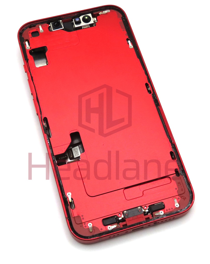 iPhone 14 Back / Battery Cover + Small Parts - Red (Pulled - Grade B)