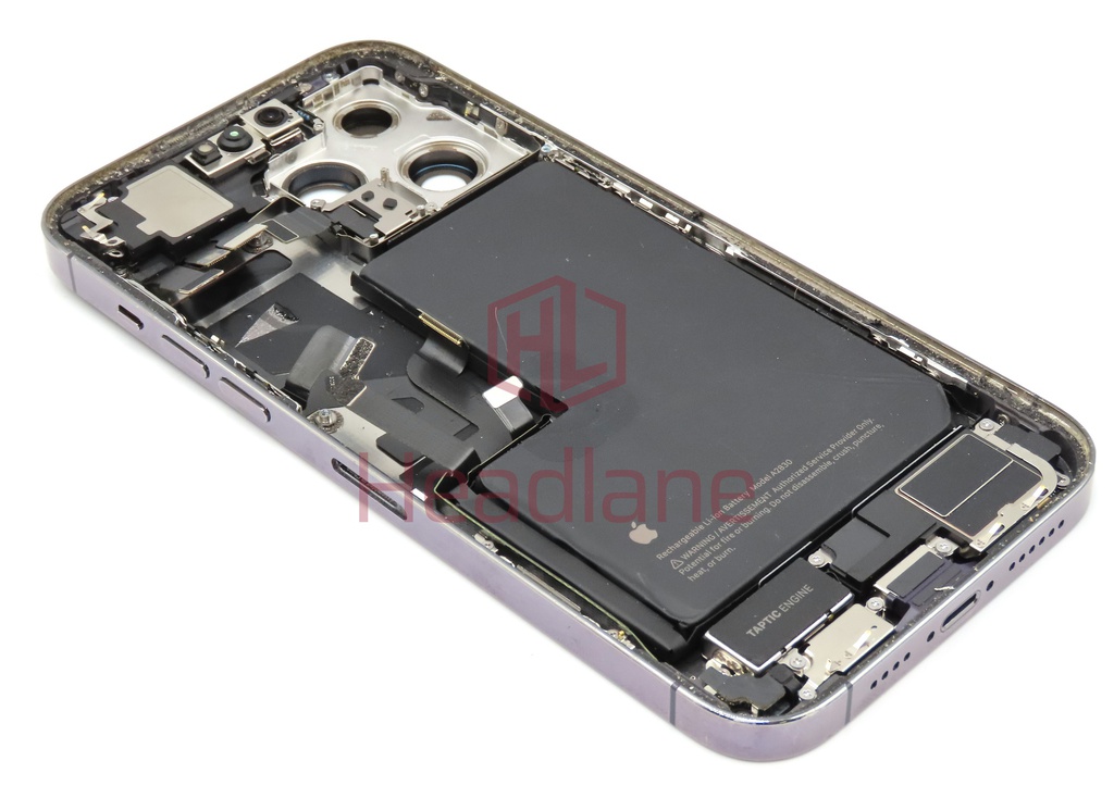 iPhone 14 Pro Max Back / Battery Cover + Small Parts - Purple (Pulled - Grade B) (No Camera)