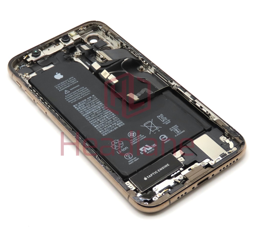 Apple iPhone XS Back / Battery Cover + Small Parts - Gold (Pulled - Grade B) (No Camera)