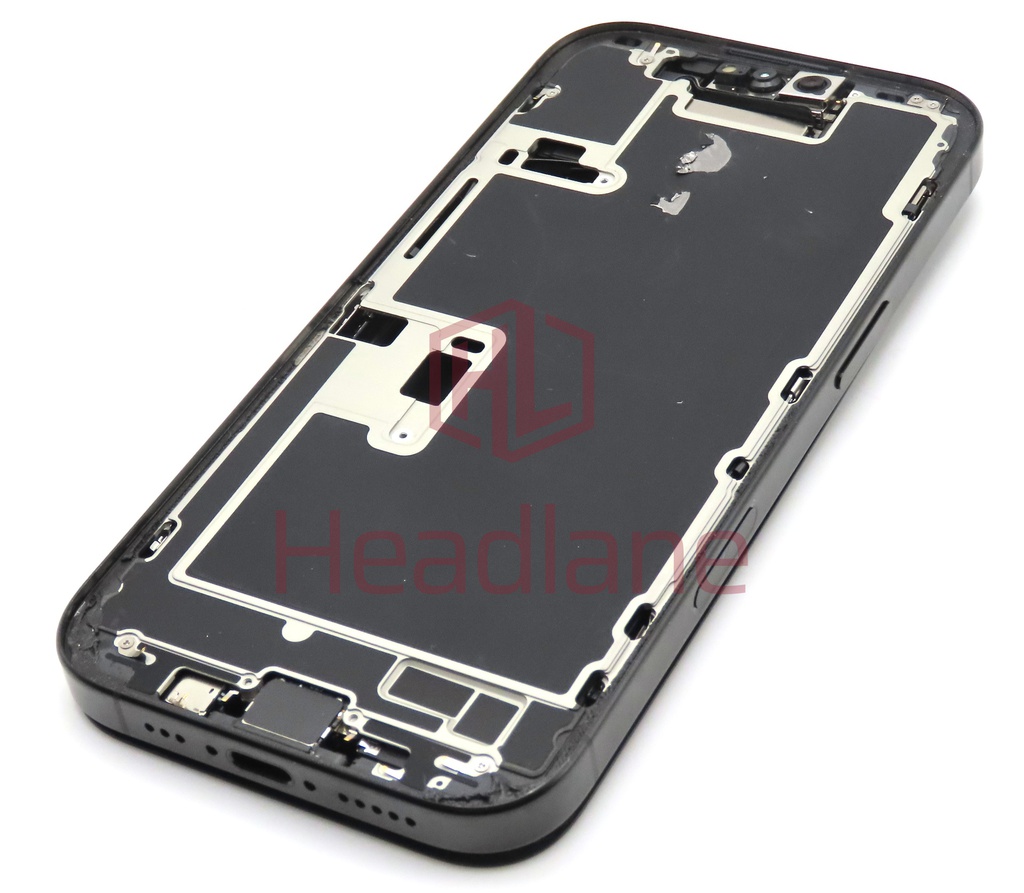 Apple iPhone 16 Pro Back / Battery Cover + Small Parts - Black Titanium (Grade A)