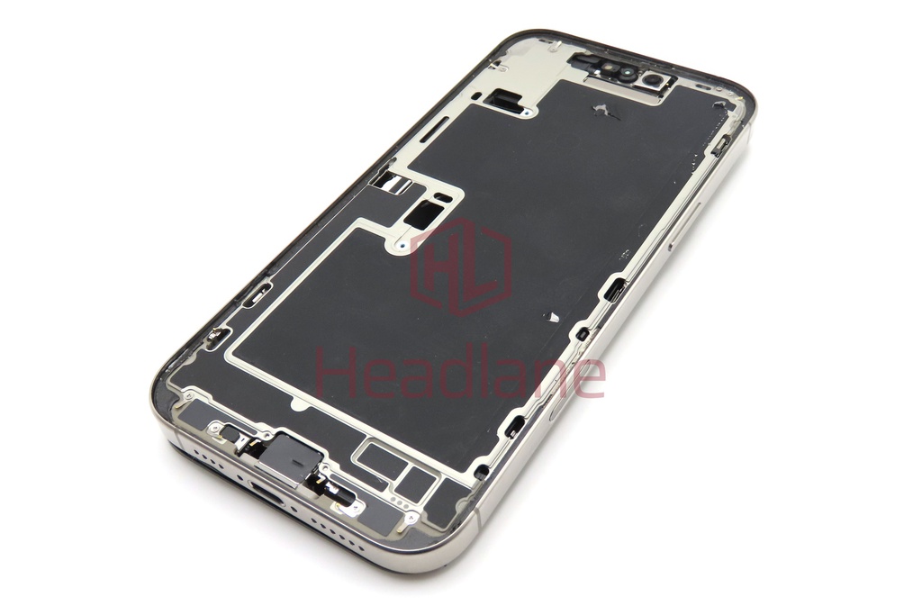 Apple iPhone 16 Pro Max Back / Battery Cover + Small Parts - Natural Titanium (Pulled - Grade B)