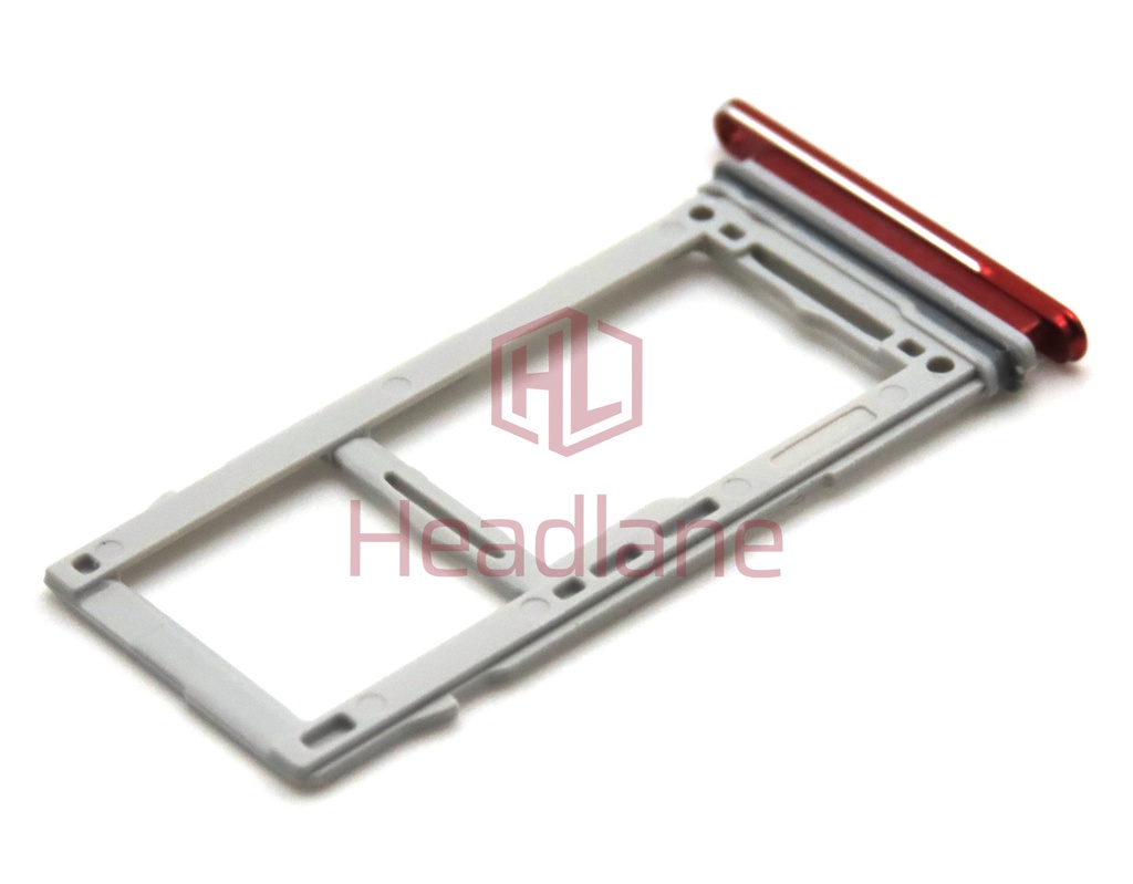 Samsung SM-G975 Galaxy S10+ / S10 Plus SIM / Memory Card Tray (Hybrid / Dual SIM) - Cardinal Red