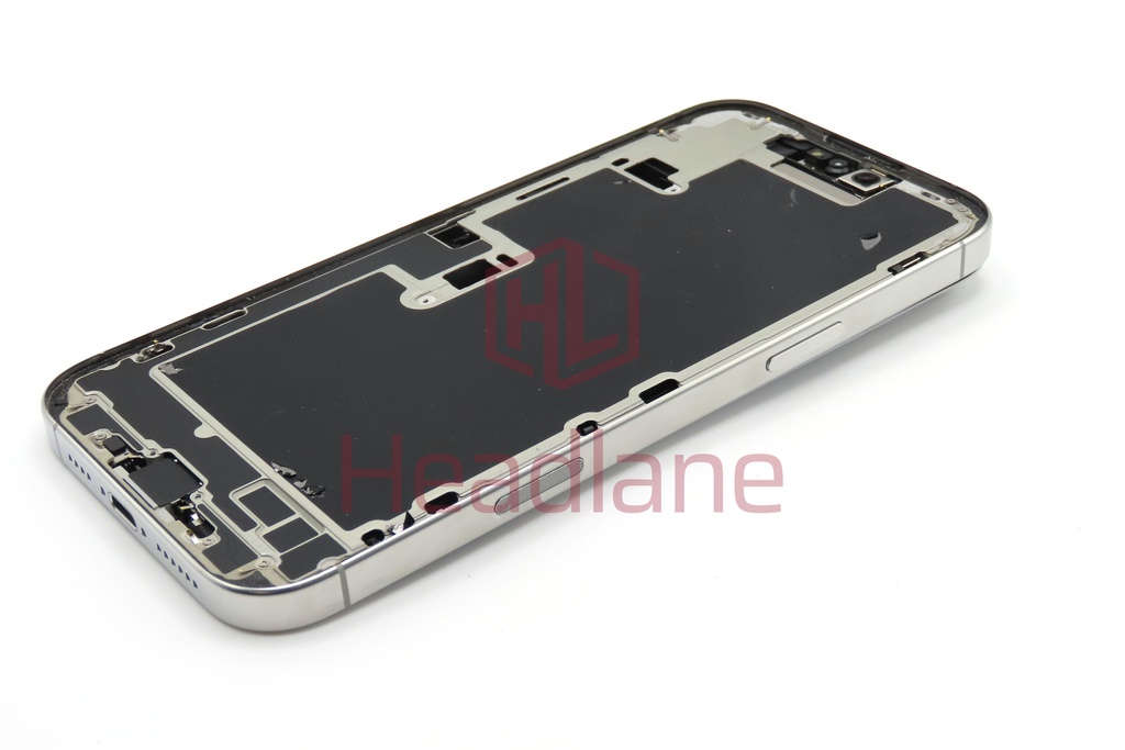 Apple iPhone 16 Pro Max Back / Battery Cover + Small Parts - White Titanium (Pulled - Grade A)