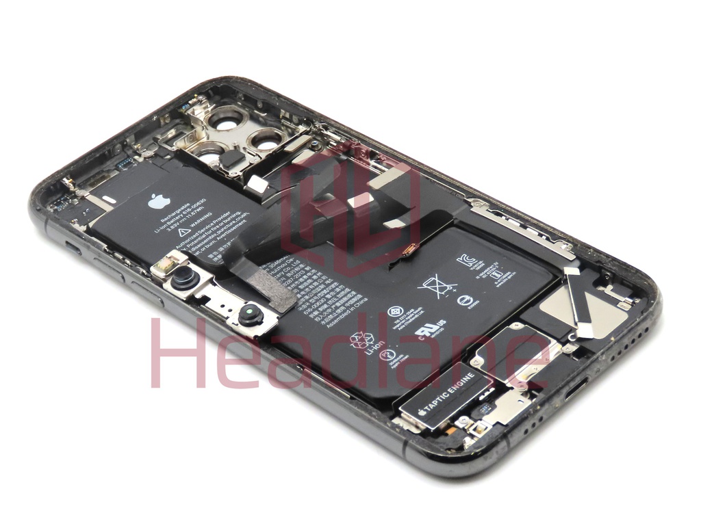 Apple iPhone 11 Pro Back / Battery Cover + Small Parts - Space Grey (Pulled - Grade C) (No Camera)