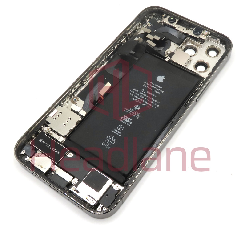 Apple iPhone 12 Pro Back / Battery Cover + Small Parts - Graphite (Grade C) (No Camera)
