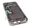 Apple iPhone 15 Pro Max Back / Battery Cover + Small Parts - Natural Titanium (Pulled - Grade C)