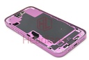 Apple iPhone 16 Back / Battery Cover + Small Parts - Pink (Pulled - Grade C) (No Camera)