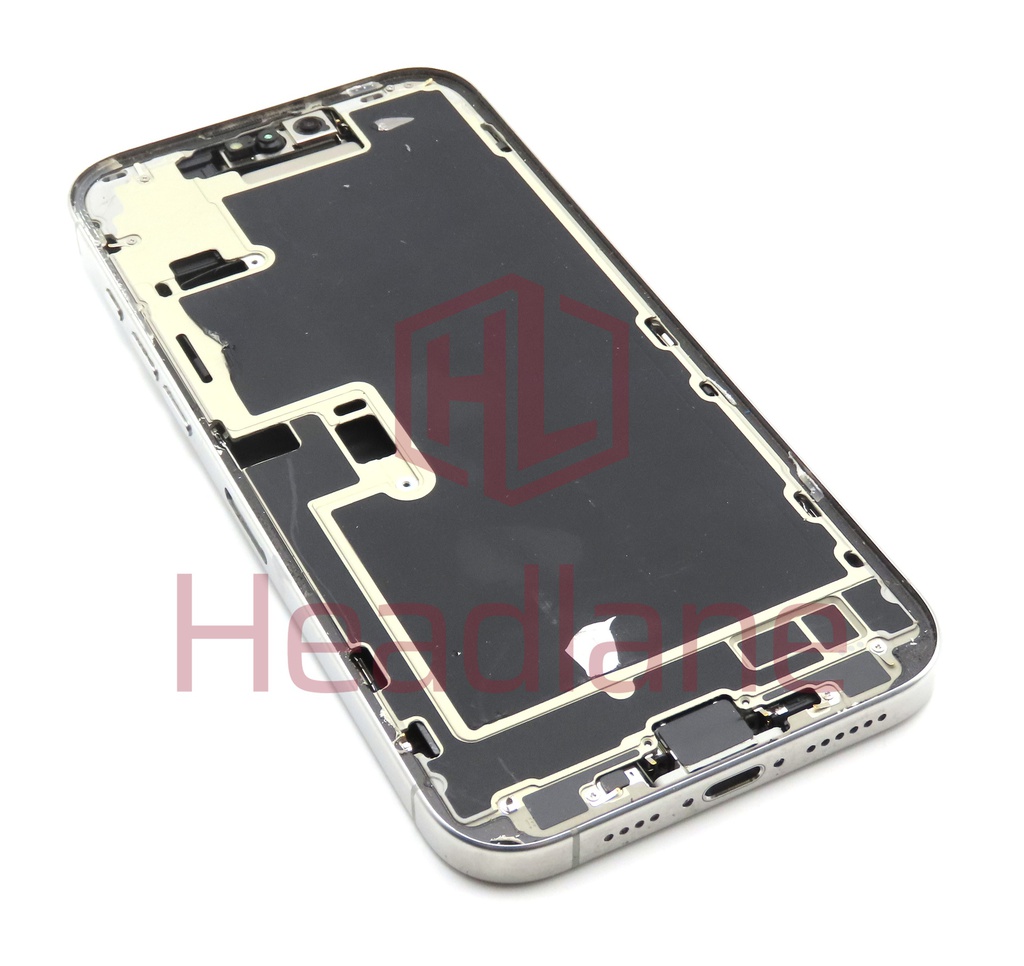 Apple iPhone 16 Pro Max Back / Battery Cover + Small Parts - White Titanium (Pulled - Grade C)
