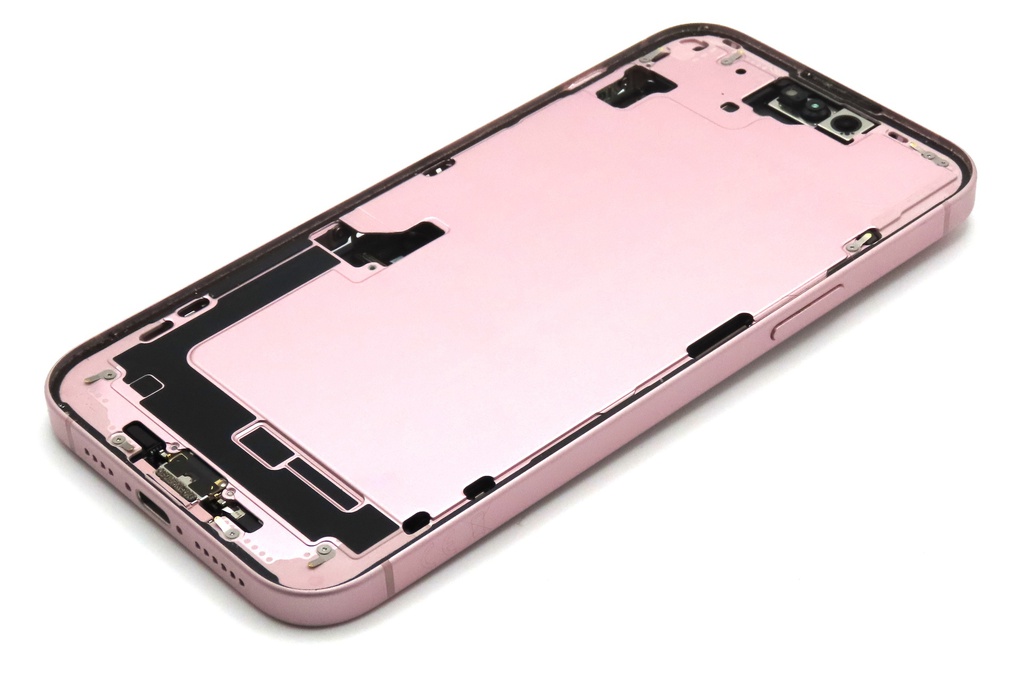 iPhone 15 Plus Back / Battery Cover + Small Parts - Pink (Pulled - Grade B)