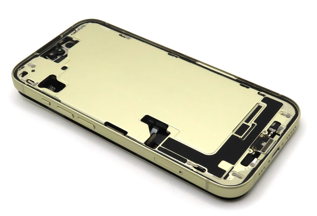 iPhone 15 Back / Battery Cover + Small Parts - Yellow (Pulled - Grade A)