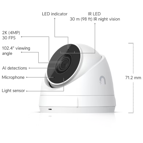 Ubiquiti UniFi Protect UNVR-Instant-Kit Network Video Recorder Instant Kit (inc. 4 x G5 Turret Ultra Cameras + 1TB HDD)