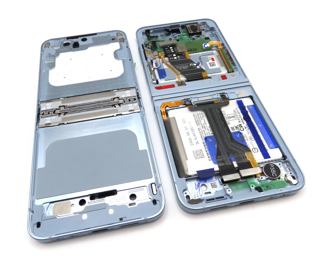 Samsung SM-F741 Galaxy Z Flip6 5G Display Frame + Battery Assembly -  Blue