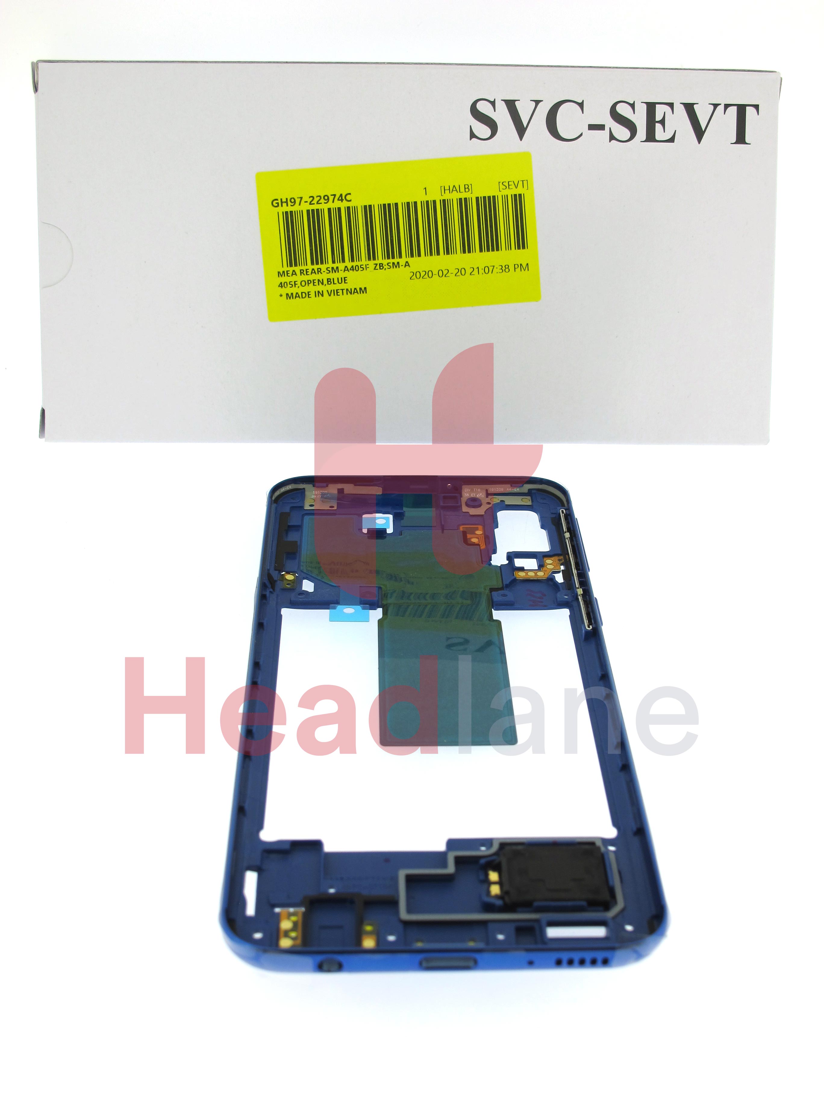 Samsung SM-A405 Galaxy A40 Middle Cover / Chassis - Blue