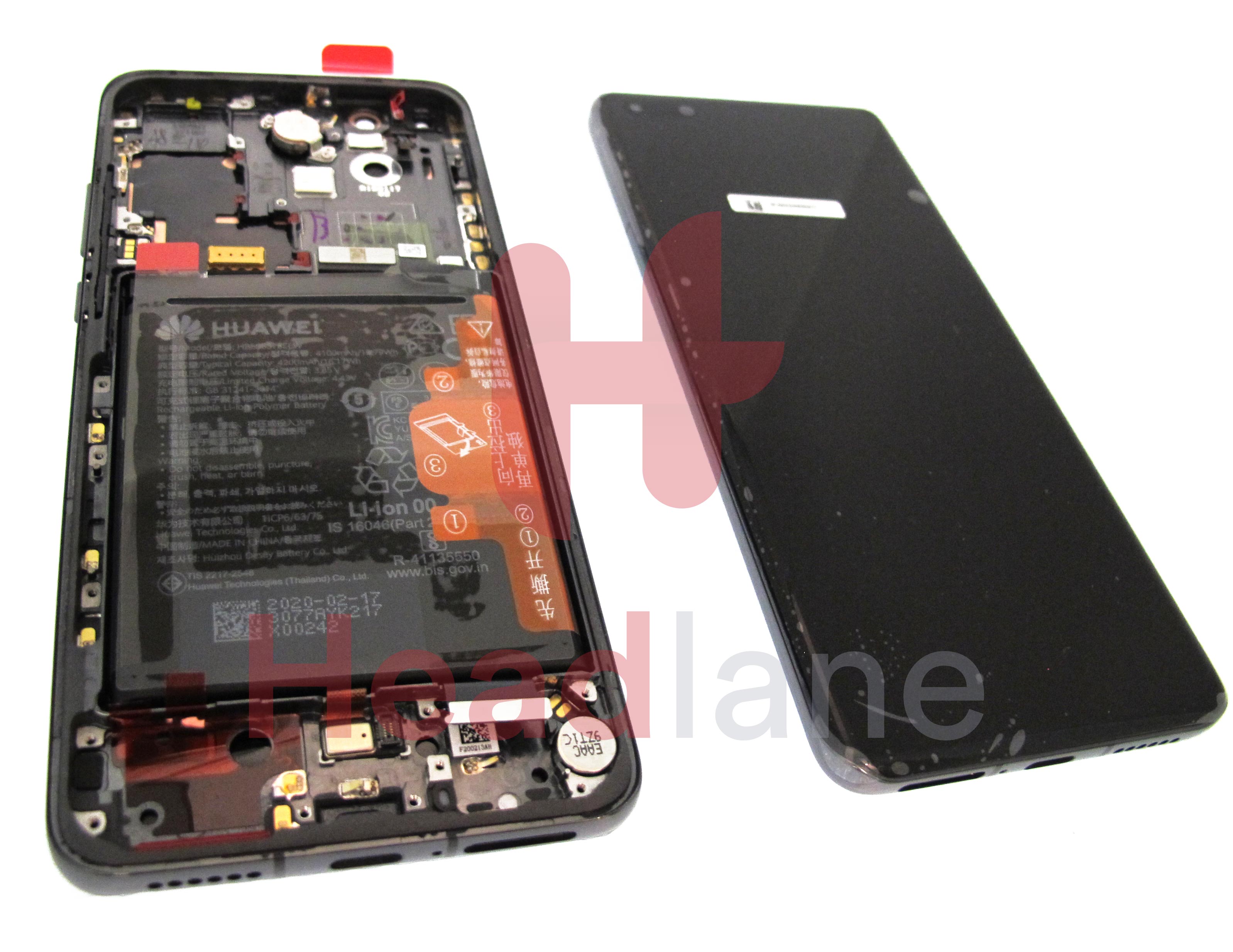 Huawei P40 Pro LCD Display / Screen + Touch + Battery Assembly - Black