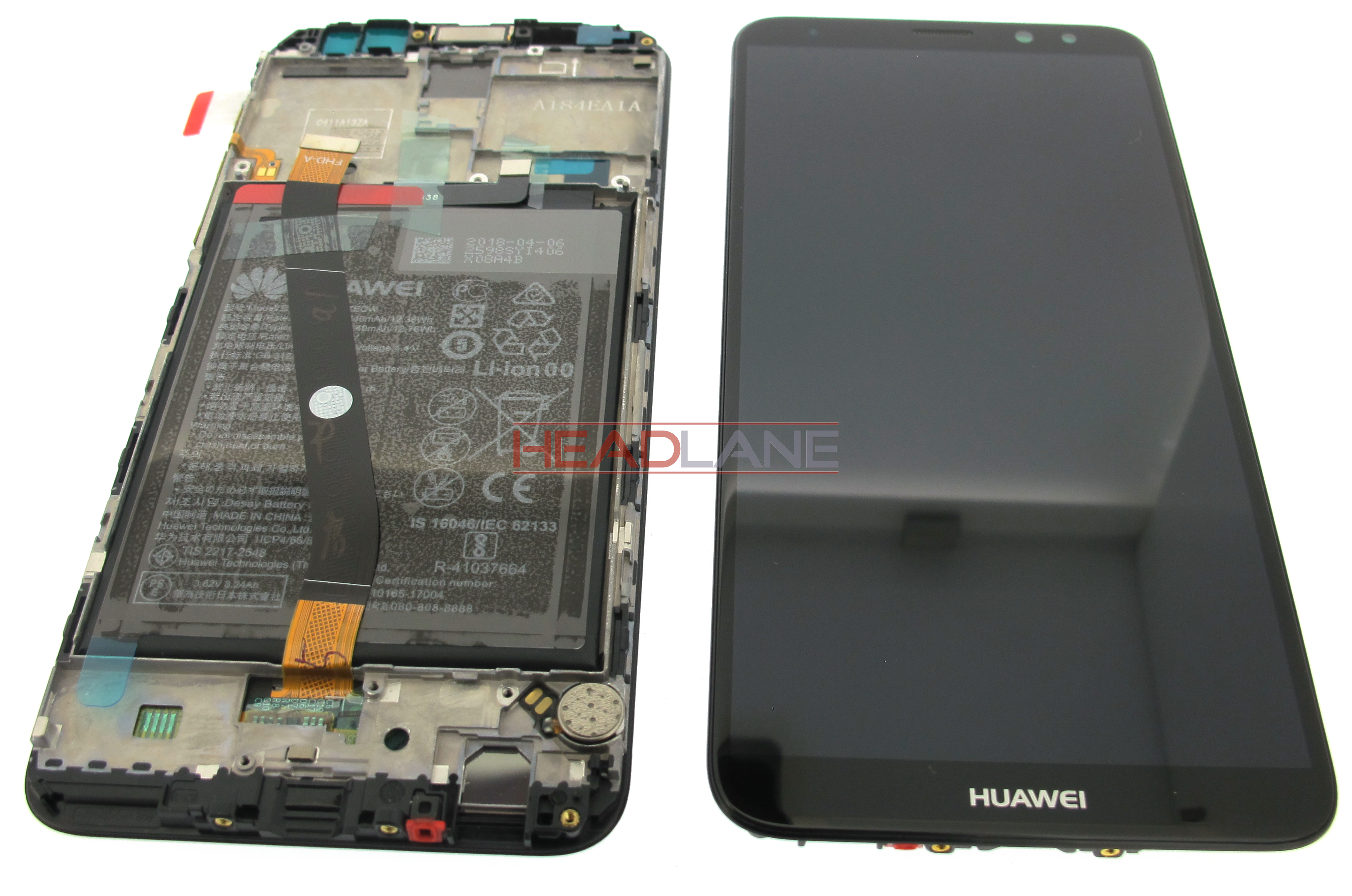 Huawei Mate 10 Lite LCD / Touch + Battery Assembly - Black