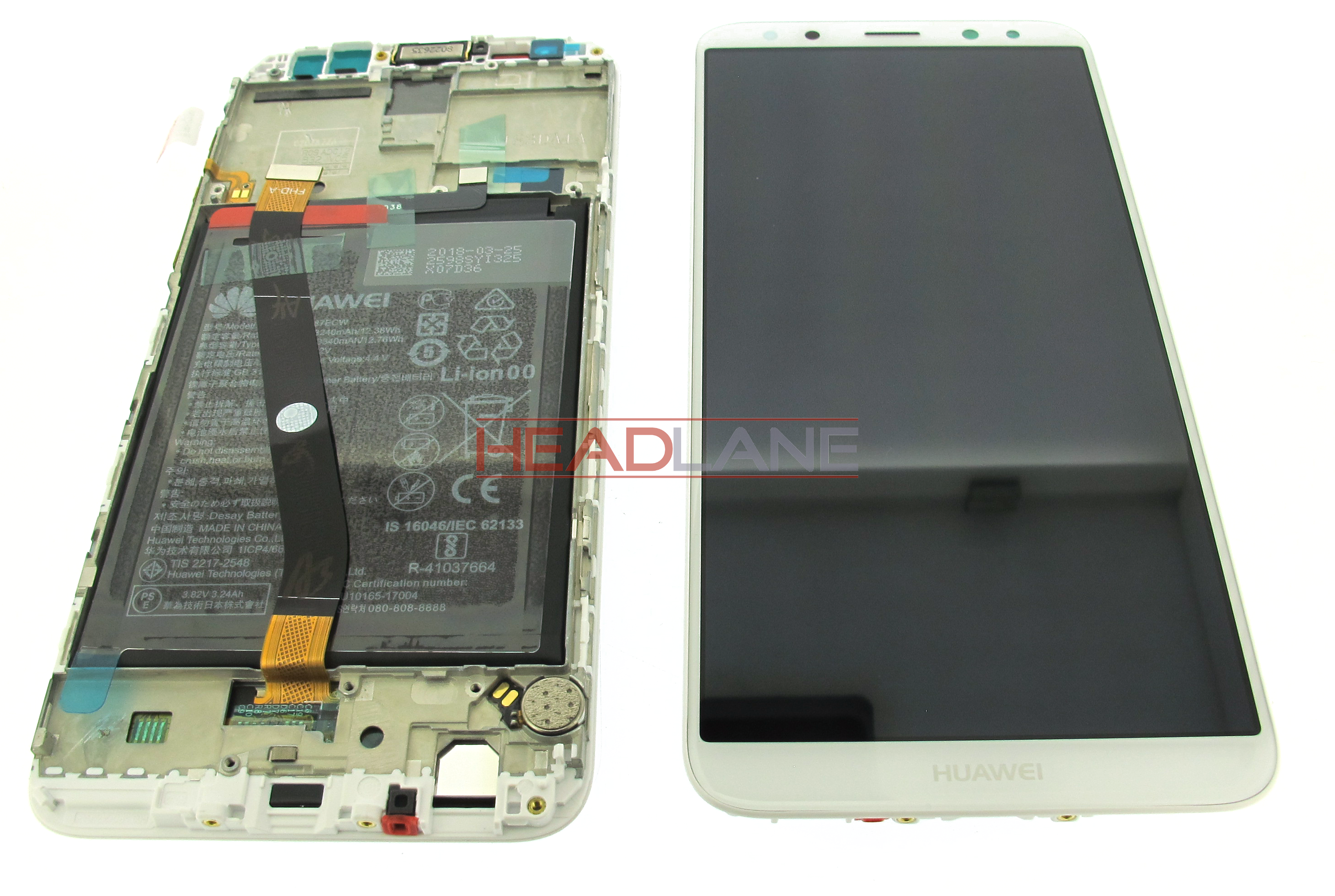 Huawei Mate 10 Lite LCD / Touch +Battery Assembly Gold/White