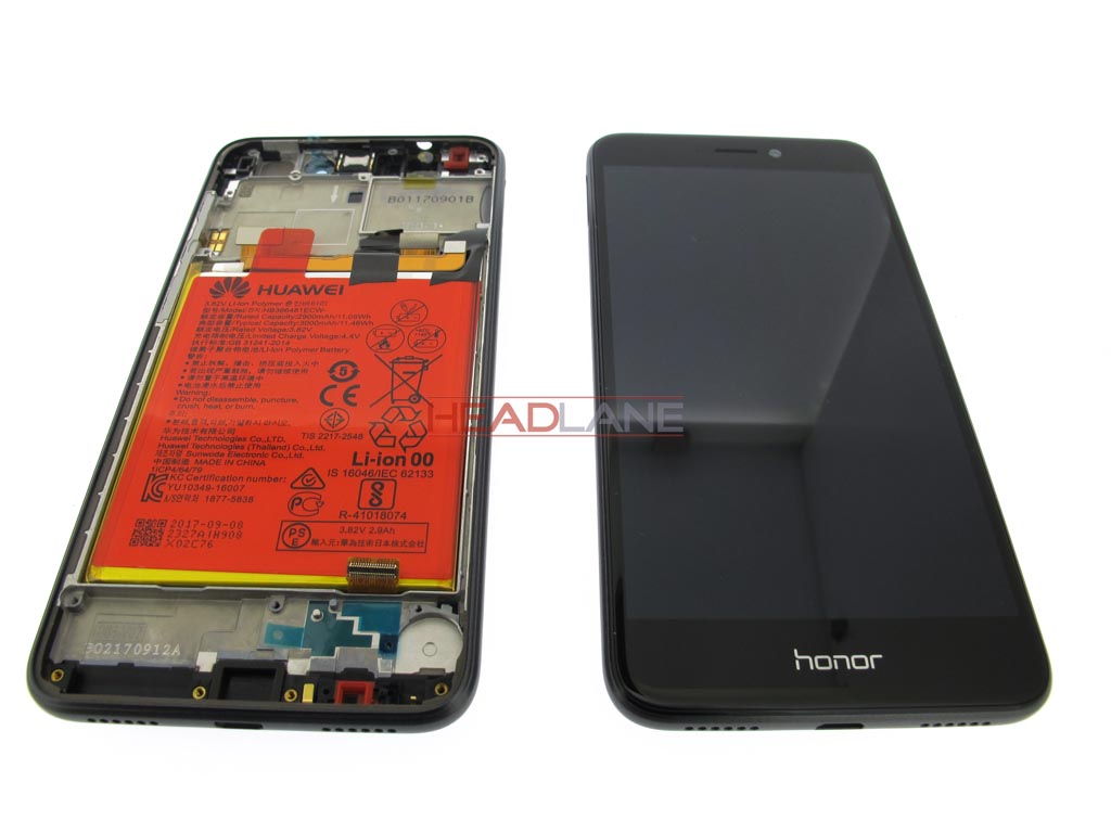 Huawei Honor 8 Lite LCD / Touch + Battery Assembly - Black