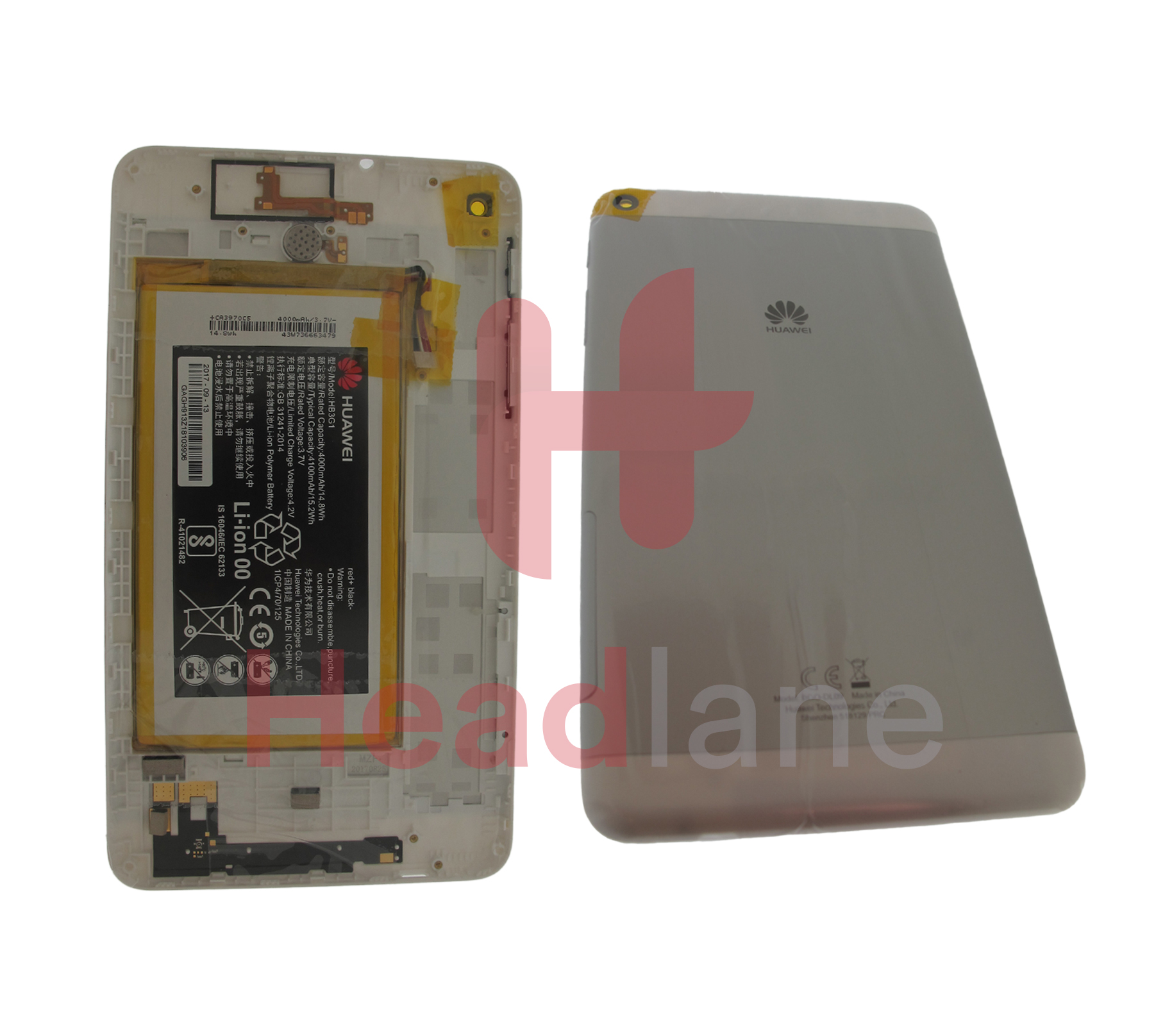 Huawei MediaPad T2 7.0&quot; Back Cover + Battery - Silver