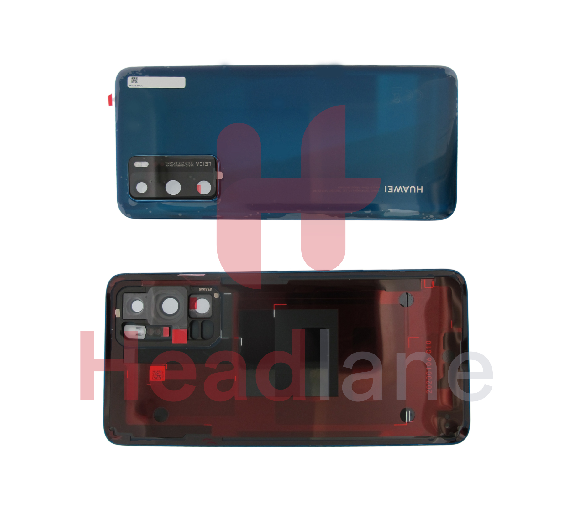 Huawei P40 Back / Battery Cover - Deep Sea Blue