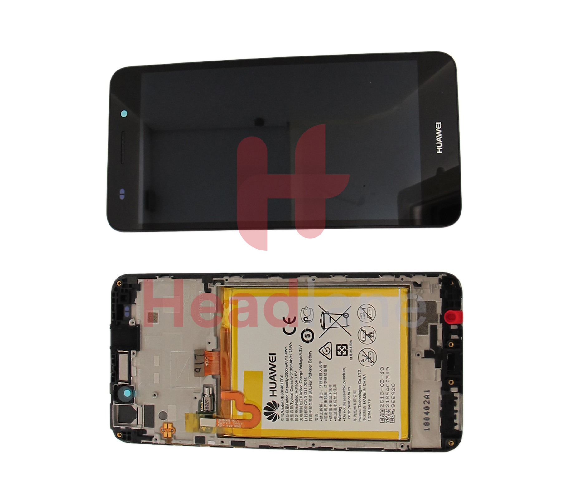 Huawei Y6 II Compact LCD Display / Screen + Touch + Battery - Black