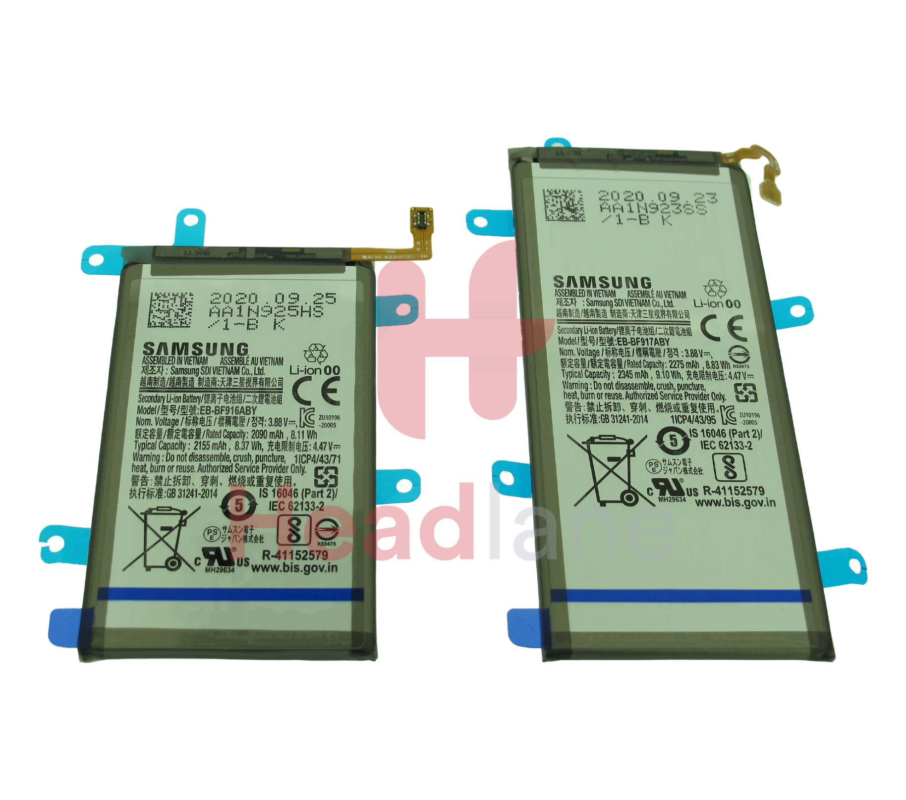 Samsung SM-F916 Galaxy Z Fold2 5G EB-BF916ABY / EB-BF917ABY Main + Sub Internal Battery