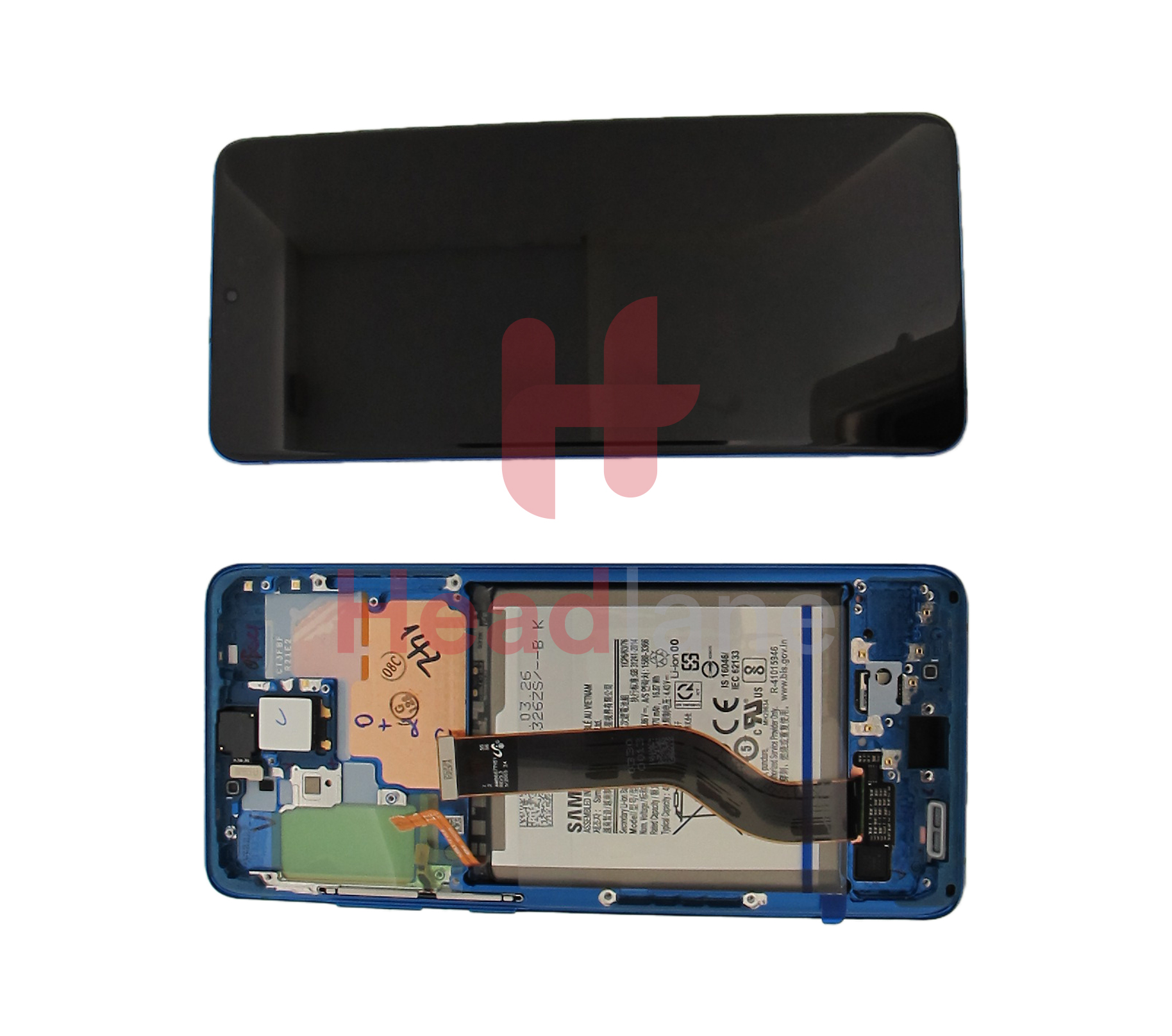 Samsung SM-G986 Galaxy S20+ 5G LCD Display / Screen + Touch + Battery Assembly - Aura Blue (Verizon Version)